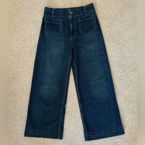 Pilcro Anthropologie wide leg crop jeans. Great condition.